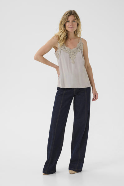 CAMISOLE CREAM "ANNA" COBBLESTONE