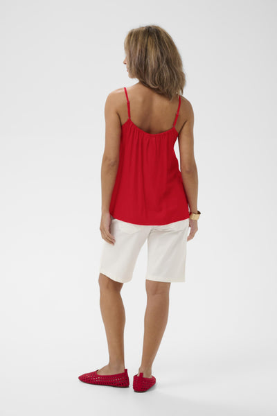 CAMISOLE CREAM "ANNA" HIGH RISK RED