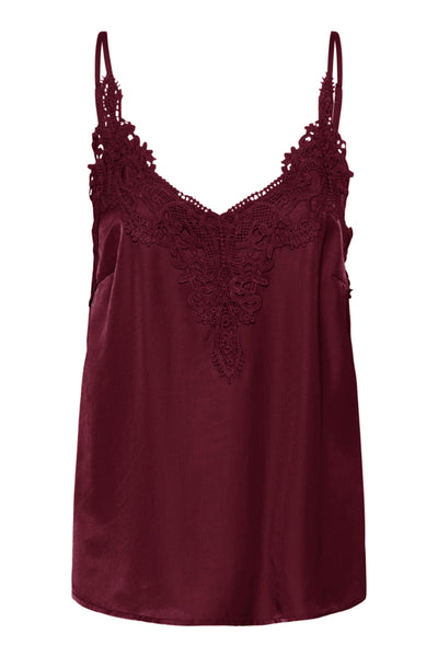 CAMISOLE CREAM "ANNA" CABERNET
