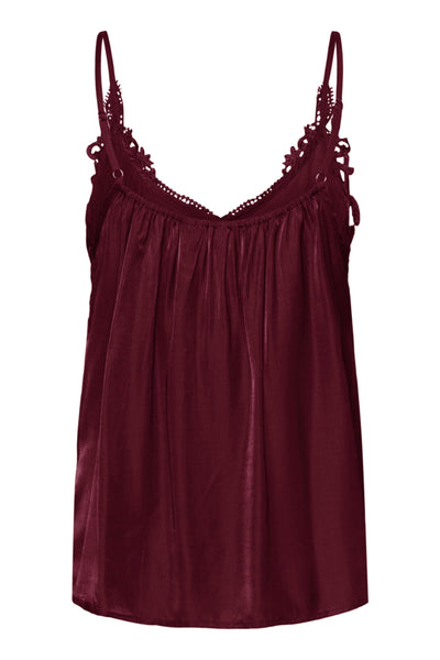 CAMISOLE CREAM "ANNA" CABERNET