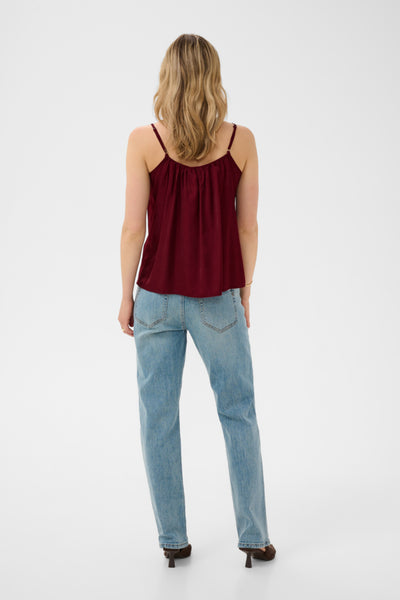 CAMISOLE CREAM "ANNA" CABERNET