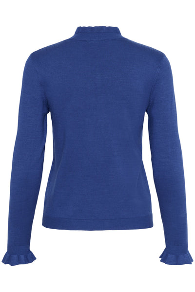 CHANDAIL TRICOT CREAM "VILLEA" GALAXY BLUE