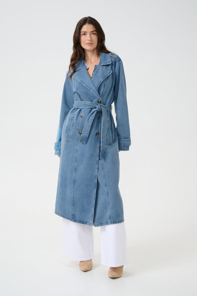MANTEAU CREAM "MIKA TRENCHCOAT" DENIM