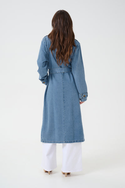 MANTEAU CREAM "MIKA TRENCHCOAT" DENIM