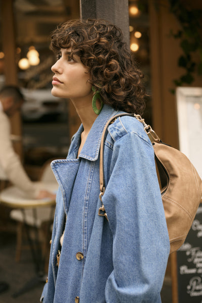 MANTEAU CREAM "MIKA TRENCHCOAT" DENIM