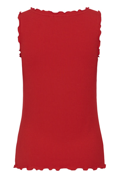 CAMISOLE CREAM "RIBBA" HIGH RISK RED