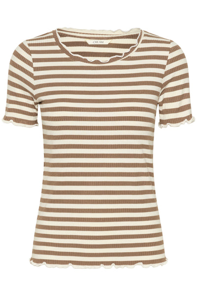 T-SHIRT CREAM "RIBBA" COCOA CREME