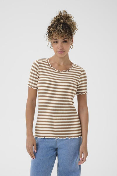 T-SHIRT CREAM "RIBBA" COCOA CREME