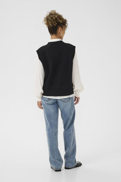 DÉBARDEUR CREAM "EROKA" PITCH BLACK