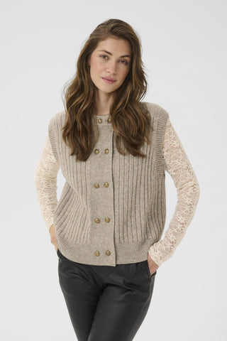 DÉBARDEUR CREAM "EROKA" COBBLESTONE