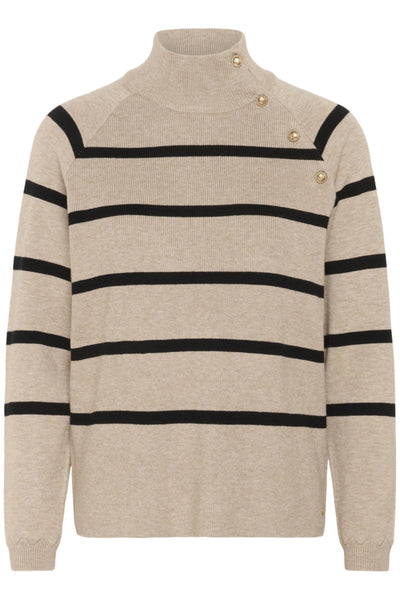 CHANDAIL CREAM "DELA BUTTON" COBBLESTONE MEL