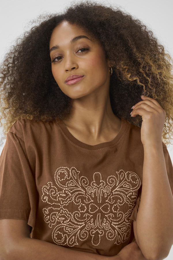 T-SHIRT CREAM "LEONA" SORREL HORSE