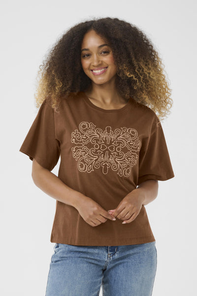 T-SHIRT CREAM "LEONA" SORREL HORSE