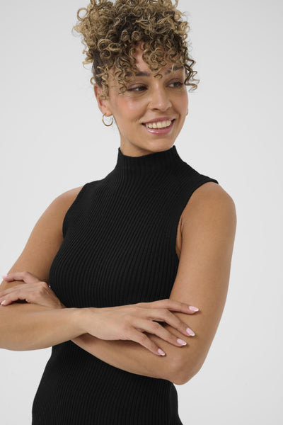 DÉBARDEUR CREAM "DELA" PITCH BLACK