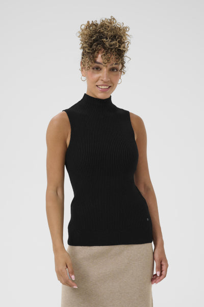 DÉBARDEUR CREAM "DELA" PITCH BLACK