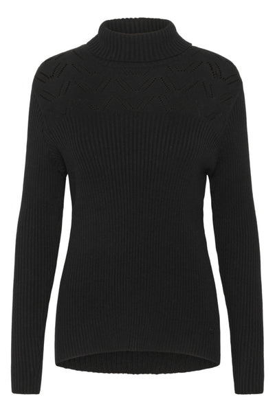 CHANDAIL CREAM "DELA ROLLNECK" PITCH BLACK