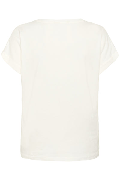 T-SHIRT CREAM "MIAS" CALM TEXT FLORAL