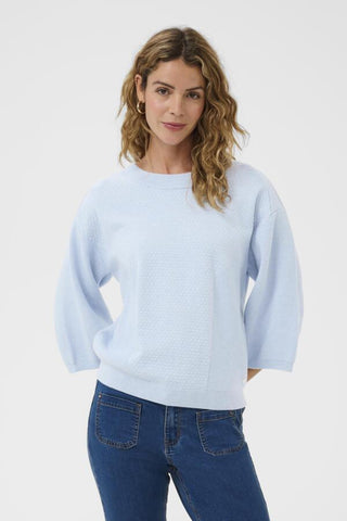 CHANDAIL CREAM "DELA" CASHMERE BLUE
