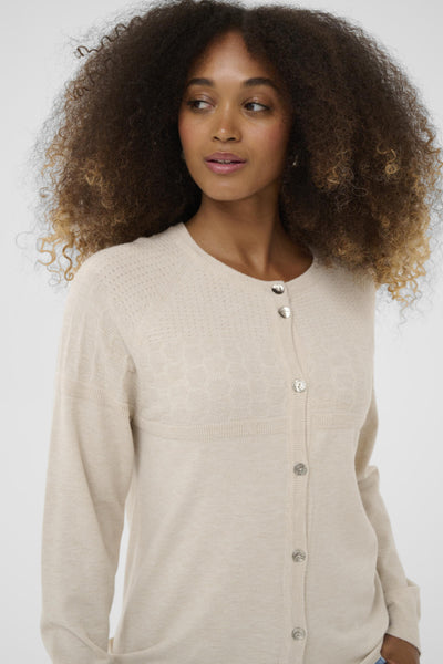 CARDIGAN CREAM "DELA"OAT MELANGE