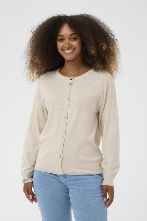 CARDIGAN CREAM "DELA"OAT MELANGE
