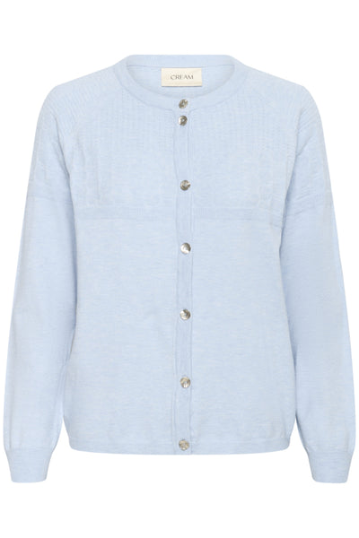 CARDIGAN CREAM "DELA" CASHMERE BLUE