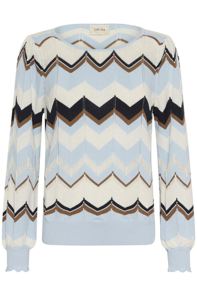 CHANDAIL CREAM "NETES" CASHMERE BLUE