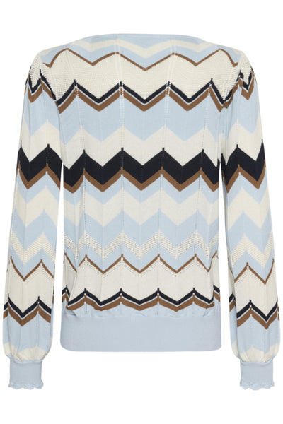 CHANDAIL CREAM "NETES" CASHMERE BLUE