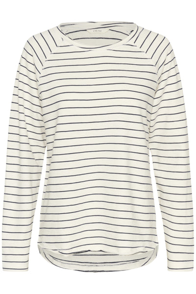 CHANDAIL CREAM "VERMA" WHISPER & NAVY STRIPE