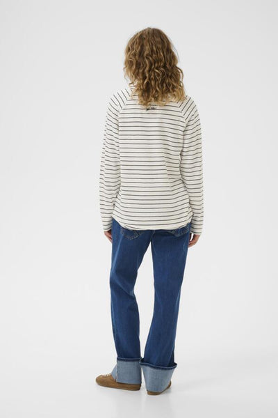 CHANDAIL CREAM "VERMA" WHISPER & NAVY STRIPE
