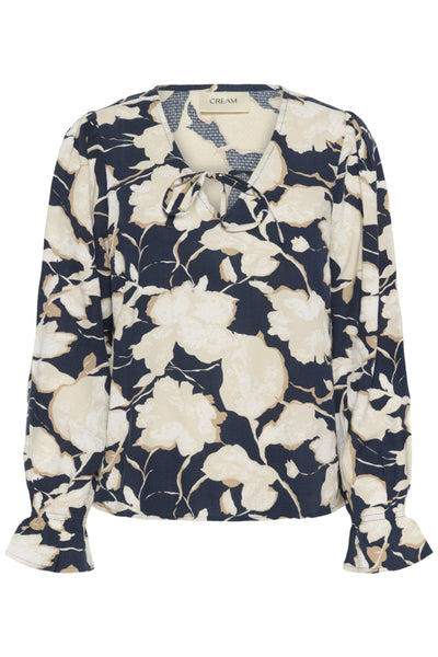 BLOUSE CREAM "CLAIRE" NAVY