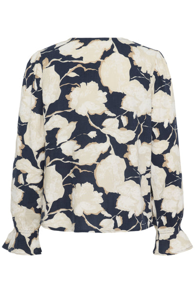 BLOUSE CREAM "CLAIRE" NAVY