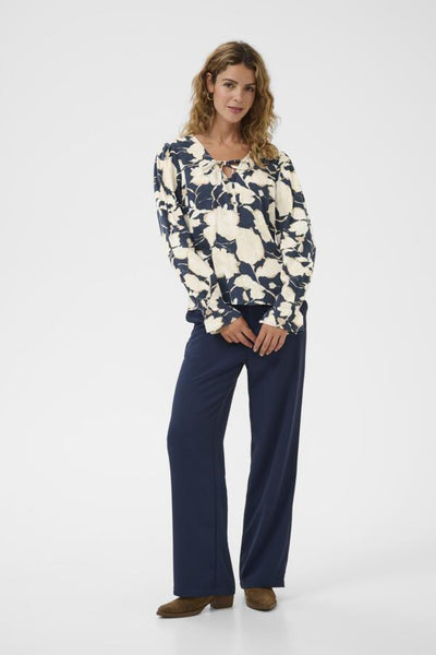 BLOUSE CREAM "CLAIRE" NAVY