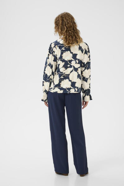BLOUSE CREAM "CLAIRE" NAVY