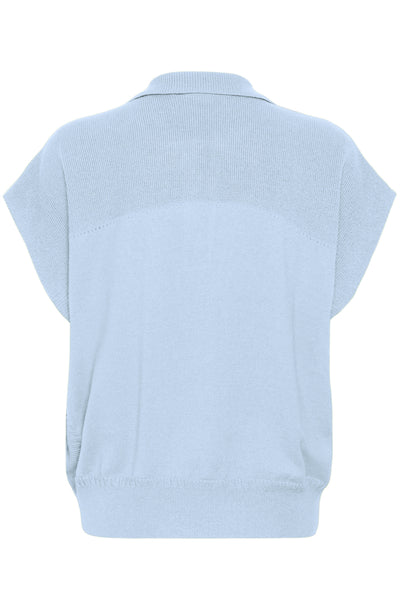 DÉBARDEUR CREAM "DELA"CASHMERE BLUE