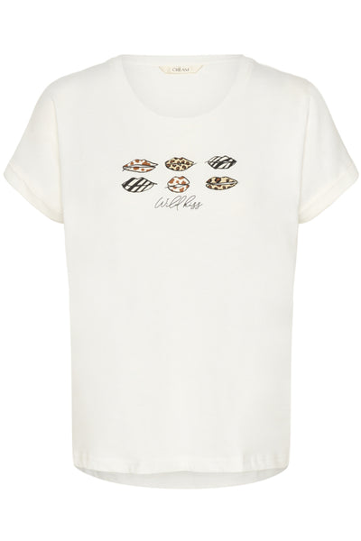 T-SHIRT CREAM "LUMILLA" ANIMAL LIPS