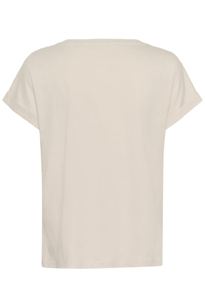 T-SHIRT CREAM "WRIKKI" RED AZTEC