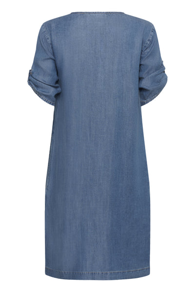 ROBE CREAM "MOLLY" JASPAR BLUE DENIM