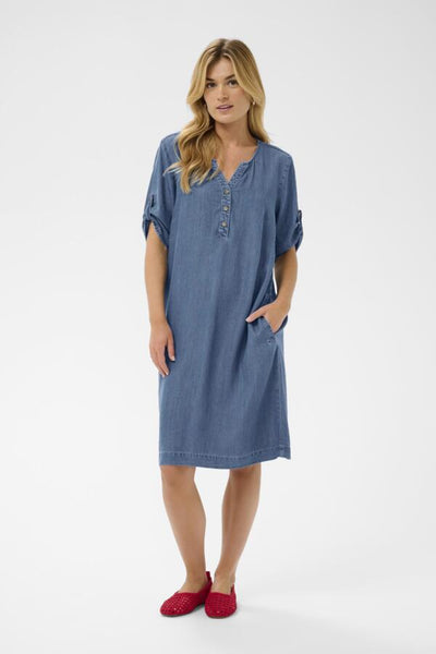 ROBE CREAM "MOLLY" JASPAR BLUE DENIM