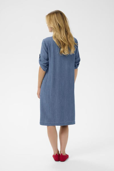 ROBE CREAM "MOLLY" JASPAR BLUE DENIM