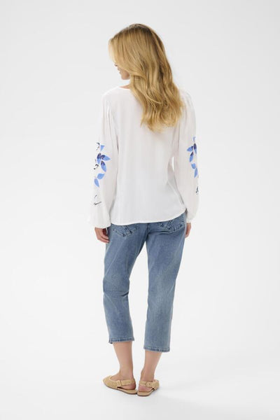 BLOUSE CREAM "FLORIZA" SNOW WHITE
