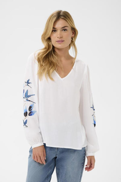 BLOUSE CREAM "FLORIZA" SNOW WHITE