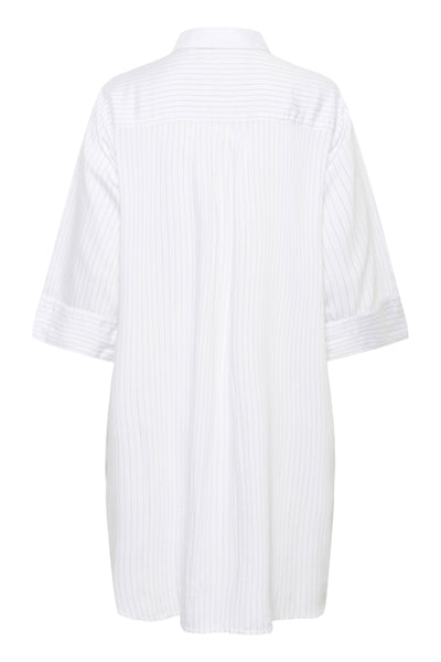 ROBE CREAM "SILJE" WHITE BLUE STRIPE