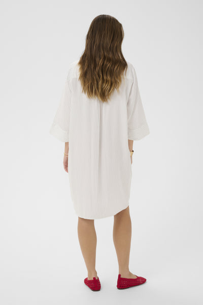 ROBE CREAM "SILJE" WHITE BLUE STRIPE