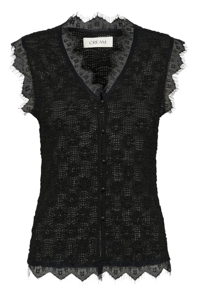 BLOUSE CREAM "MAKKI" PITCH BLACK