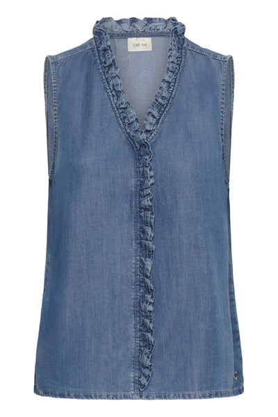BLOUSE CREAM "MOLLY" JASPAR BLUE DENIM