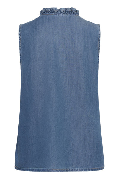 BLOUSE CREAM "MOLLY" JASPAR BLUE DENIM