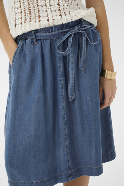 JUPE CREAM "MOLLY" JASPAR BLUE DENIM
