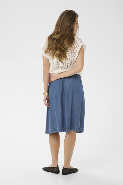 JUPE CREAM "MOLLY" JASPAR BLUE DENIM