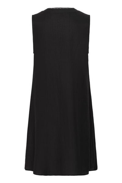 ROBE CREAM "CECILIA" PITCH BLACK