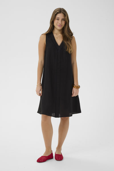 ROBE CREAM "CECILIA" PITCH BLACK
